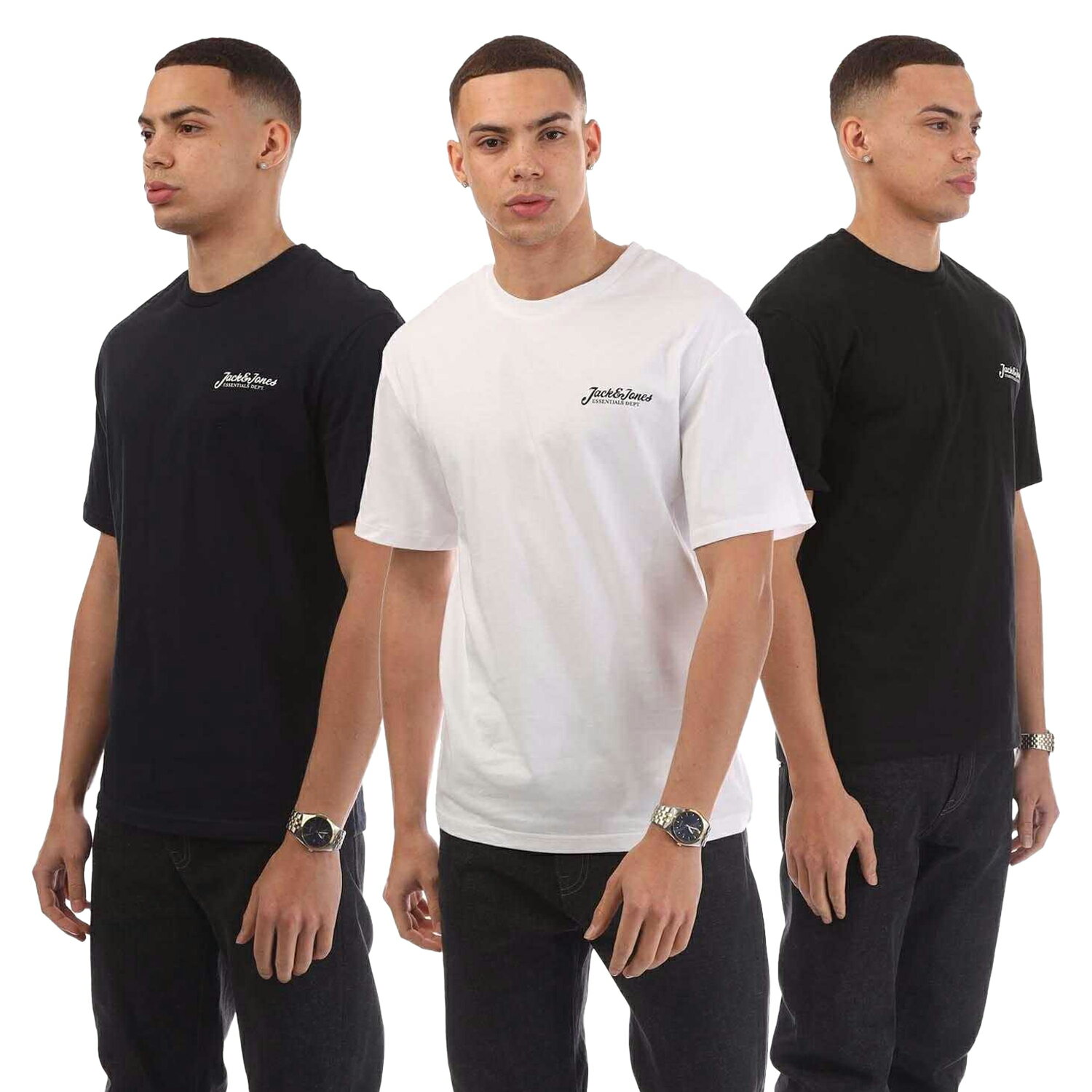 (ジャック・アンド・ジョーンズ) Jack And Jones メンズ Beau Footprint Tシャツ 半袖 トップス (3枚組) 【海外通販】