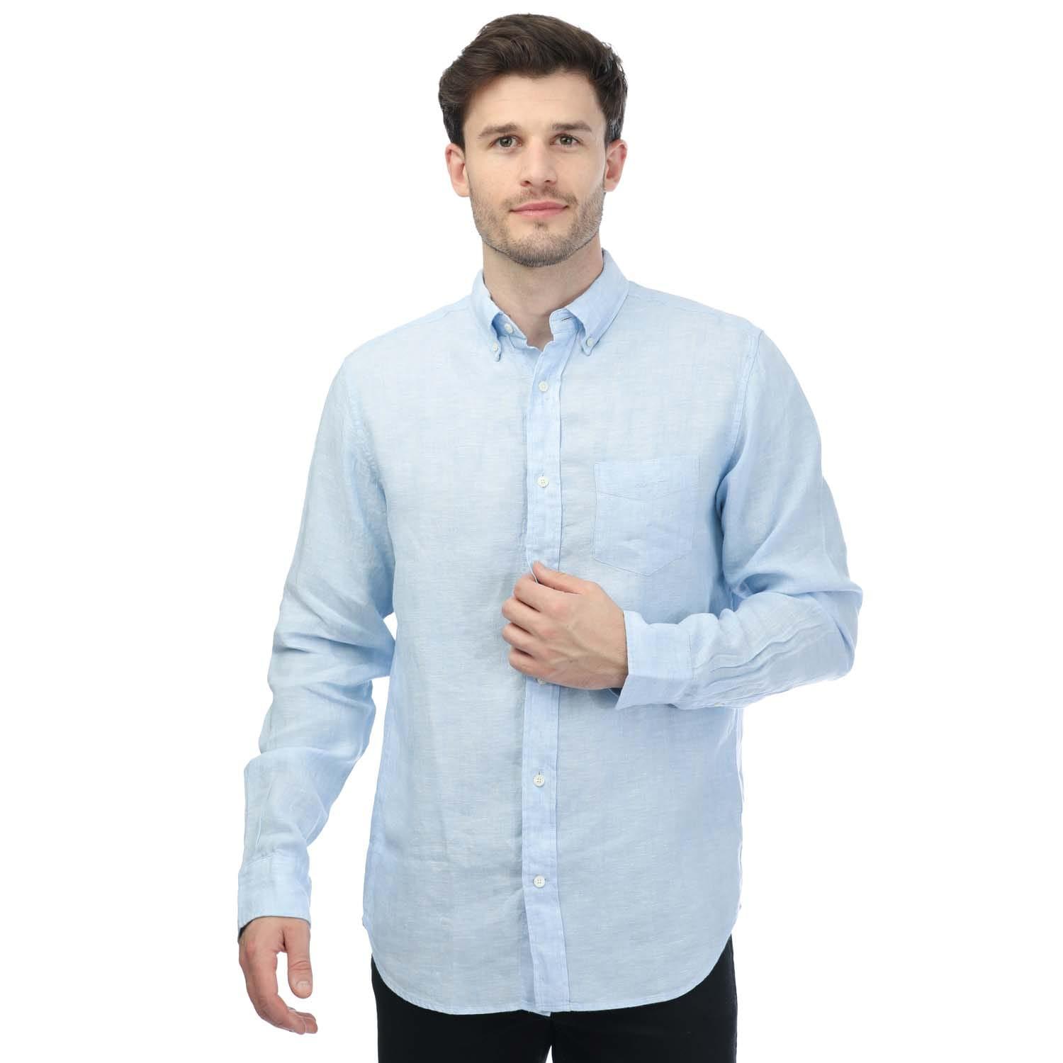 (ガント) Gant メンズ リネン レギュラーフィット シャツ 長袖 トップス 【海外通販】