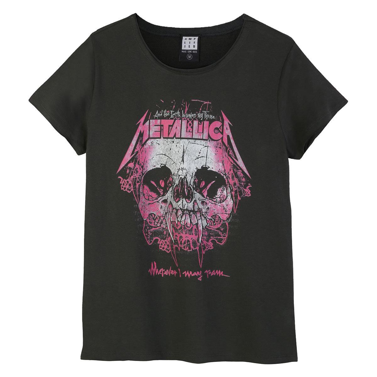 (アンプリファイド) Amplified オフィシャル商品 レディース メタリカ Tシャツ Wherever I May Roam 半袖 カットソー トップス 