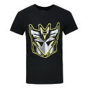 (トランスフォーマー) Transformers オフィシャル商品 メンズ Decepticon Tシャツ メタリック ロゴ 半袖 トップス 【海外通販】