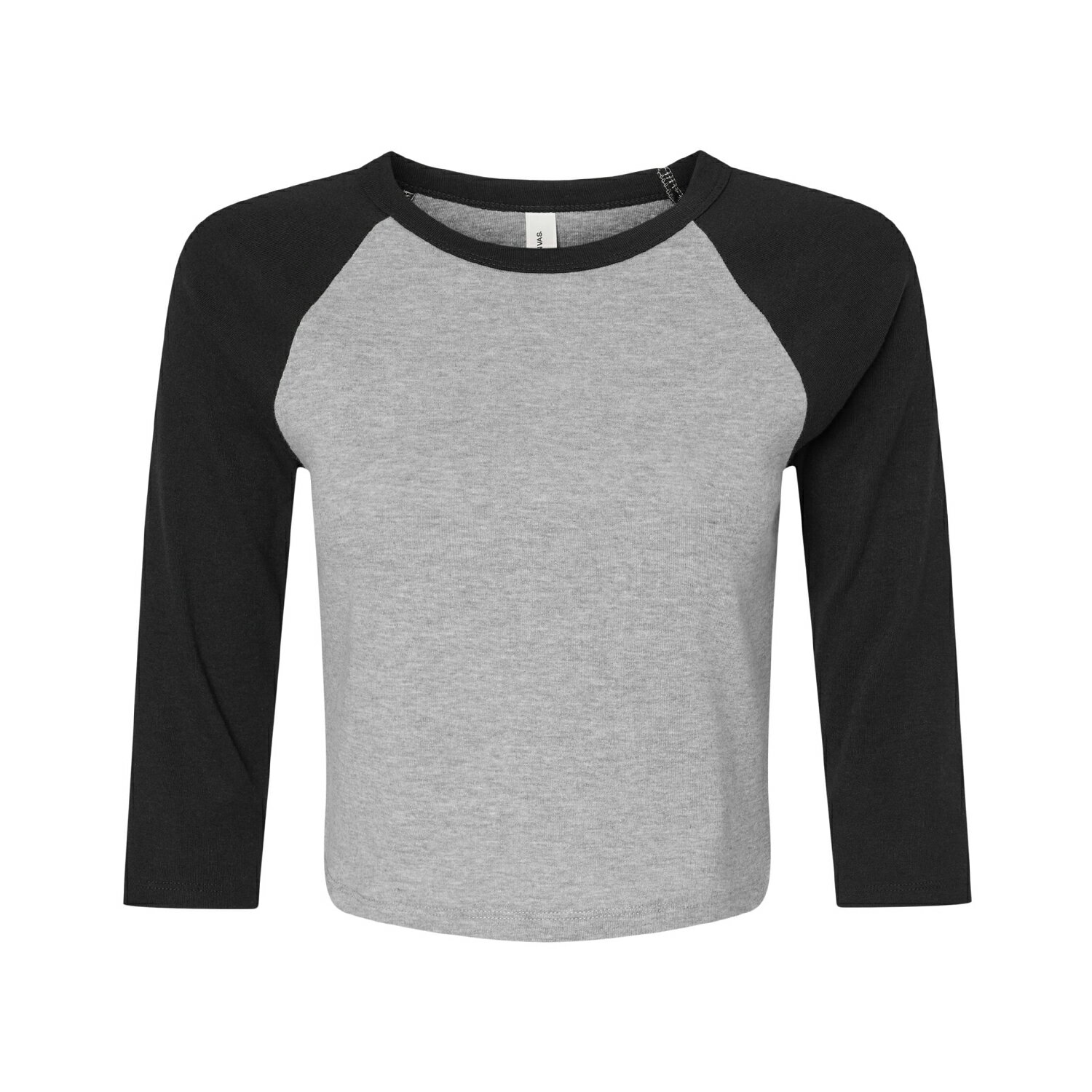Rakuten - (ベラ・キャンバス) Bella + Canvas レディース ヘザー Tシャツ ラグラン 七分袖 クロップ丈 半袖 トップス 【海外通販】