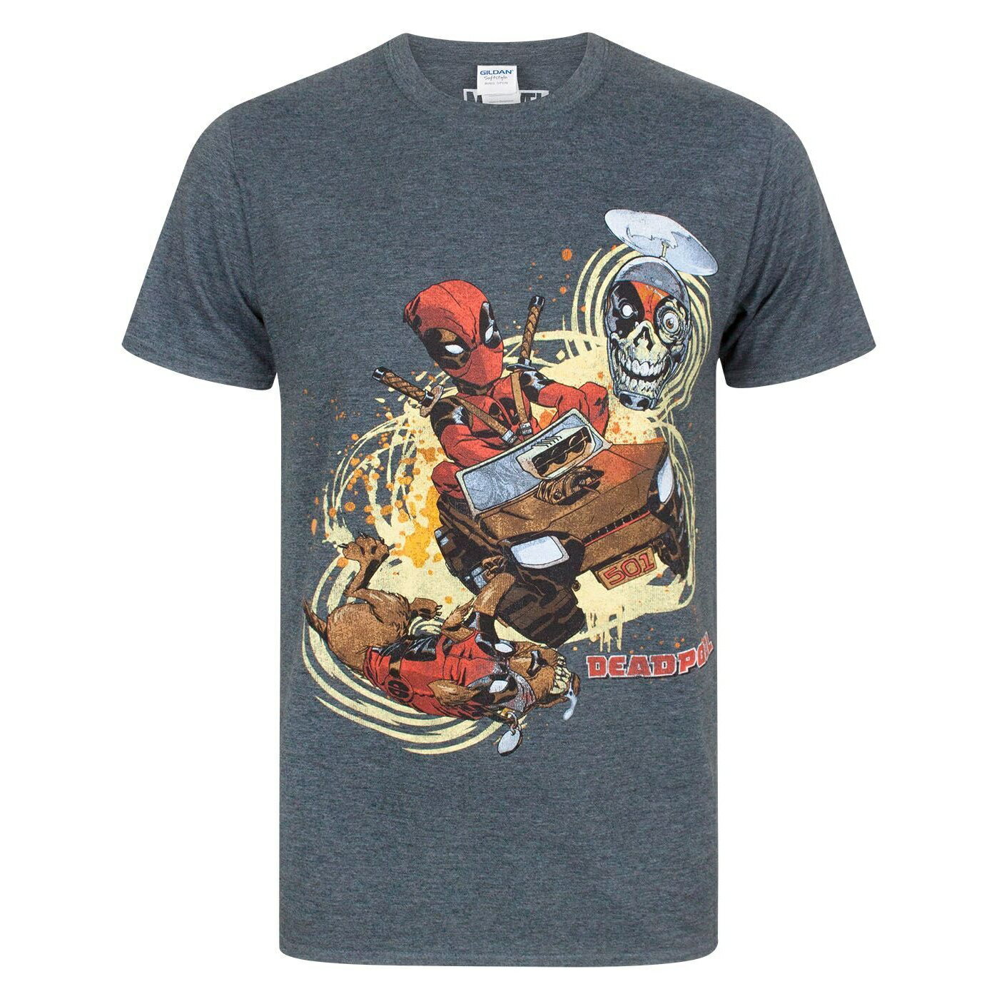 (マーベル) Marvel オフィシャル商品 メンズ デッドプール 4x4 Tシャツ 半袖 カットソー トップス 【海外通販】