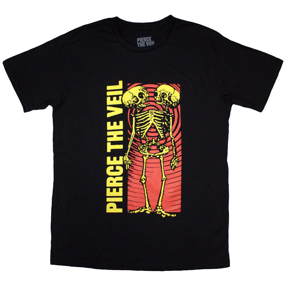 (ピアス・ザ・ヴェイル) Pierce The Veil オフィシャル商品 ユニセックス Wavy Skeleton Tシャツ 半袖 ..