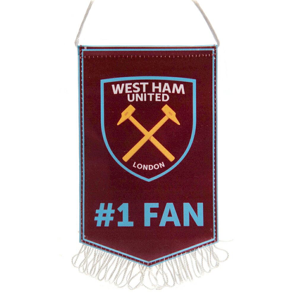 ウェストハム・ユナイテッド フットボールクラブ West Ham United FC オフィシャル商品 No. 1 Fan ペナント 飾り 【海外通販】