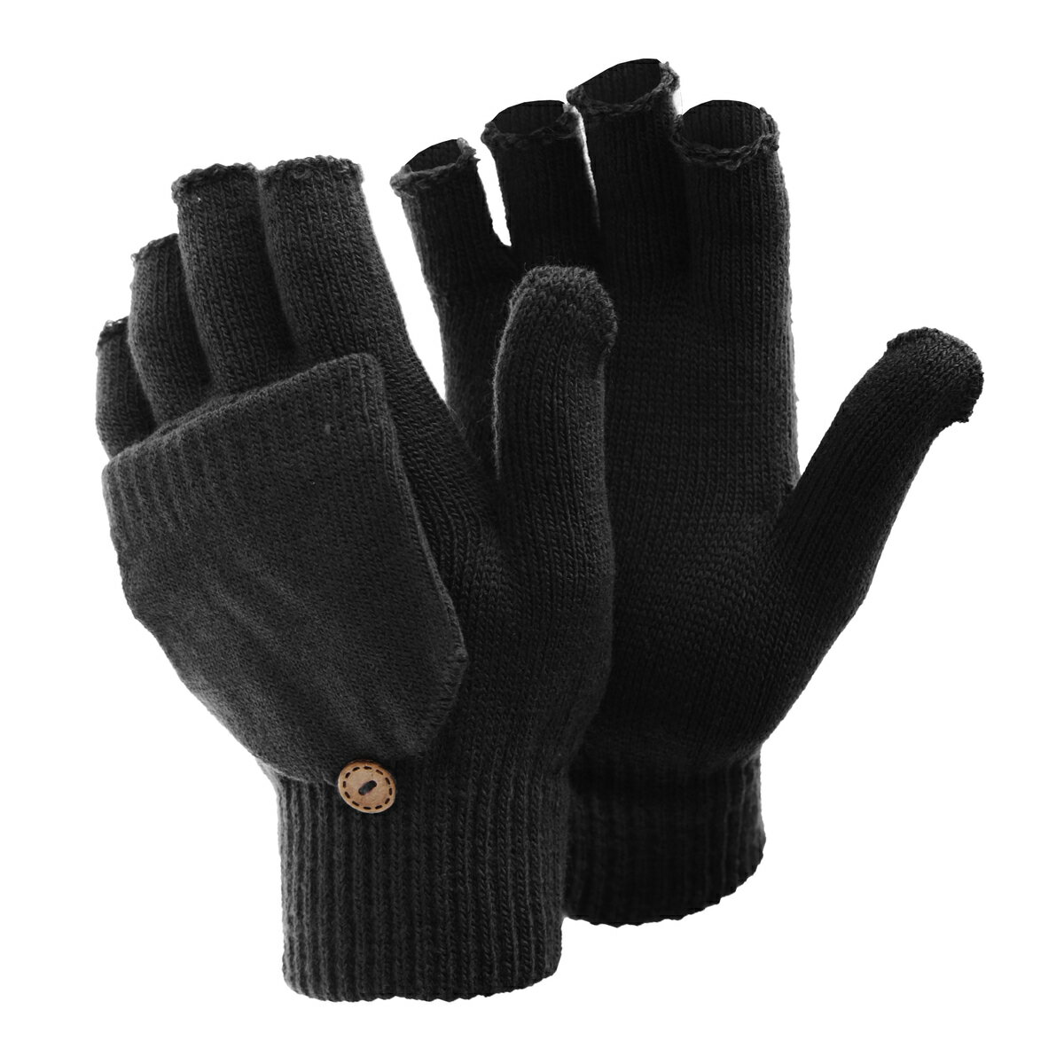 (フロソ) FLOSO レディース 指きり手袋(カバーつき) フィンガーカットグローブ 冬 女性用 