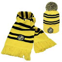 (ハリー・ポッター) Harry Potter オフィシャル商品 ユニセックス Hufflepuff ニット帽 スカーフ セット 【海外通販】