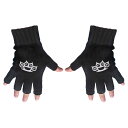 (ファイヴ・フィンガー・デス・パンチ) Five Finger Death Punch オフィシャル商品 ユニセックス ロゴ 手袋 フィンガーレス グローブ 【海外通販】