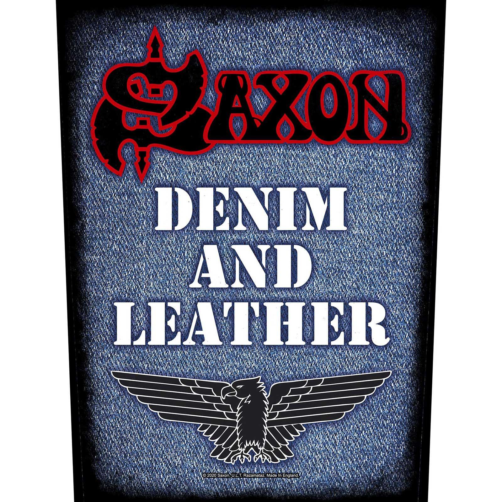 (サクソン) Saxon オフィシャル商品 Denim And Leather ワッペン パッチ 【海外通販】
