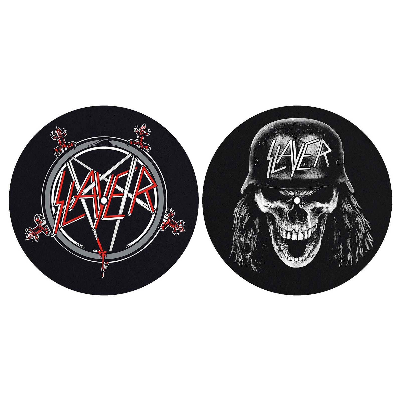 (スレイヤー) Slayer オフィシャル商品 Pentagram And Wehrmacht スリップマット ターンテーブルマット 【海外通販】