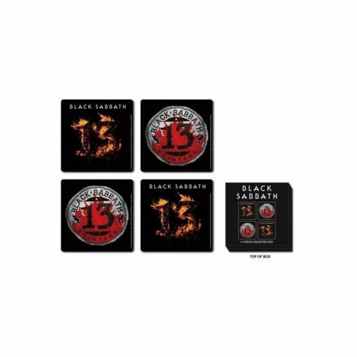 (ブラック・サバス) Black Sabbath オフィシャル商品 13 コースター コップ敷 セット (4枚) 【海外通販】