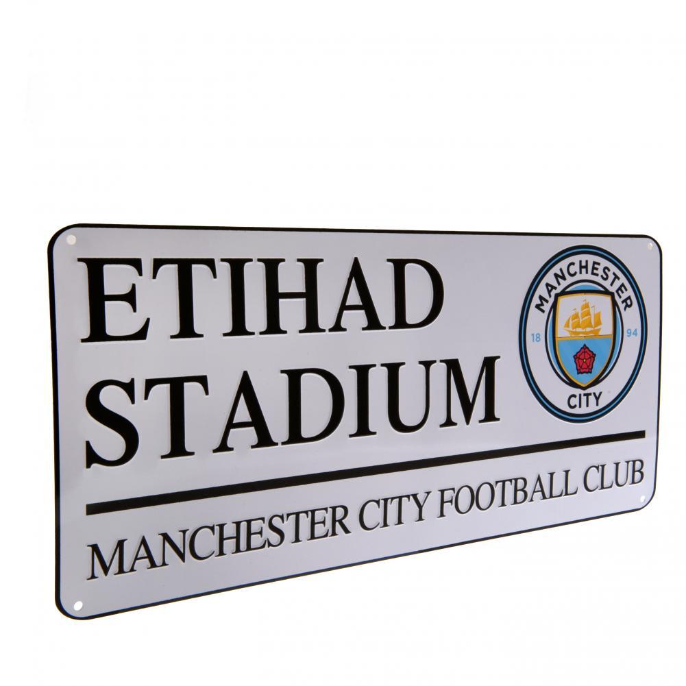 Rakuten - マンチェスター・シティ フットボールクラブ Manchester City FC オフィシャル商品 ストリートサイン ブリキ看板 【海外通販】