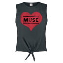 (アンプリファイド) Amplified オフィシャル商品 レディース ミューズ Tシャツ Heart ロゴ ノースリーブ カットソー トップス 【海外通販】