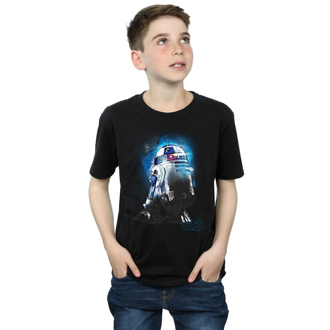 (스타·워즈) Star Wars 마지막 제다이 오피셜 상품 키즈·어린이용 R2-D2 반소매 T셔츠 탑스 소년 [해외 통판]