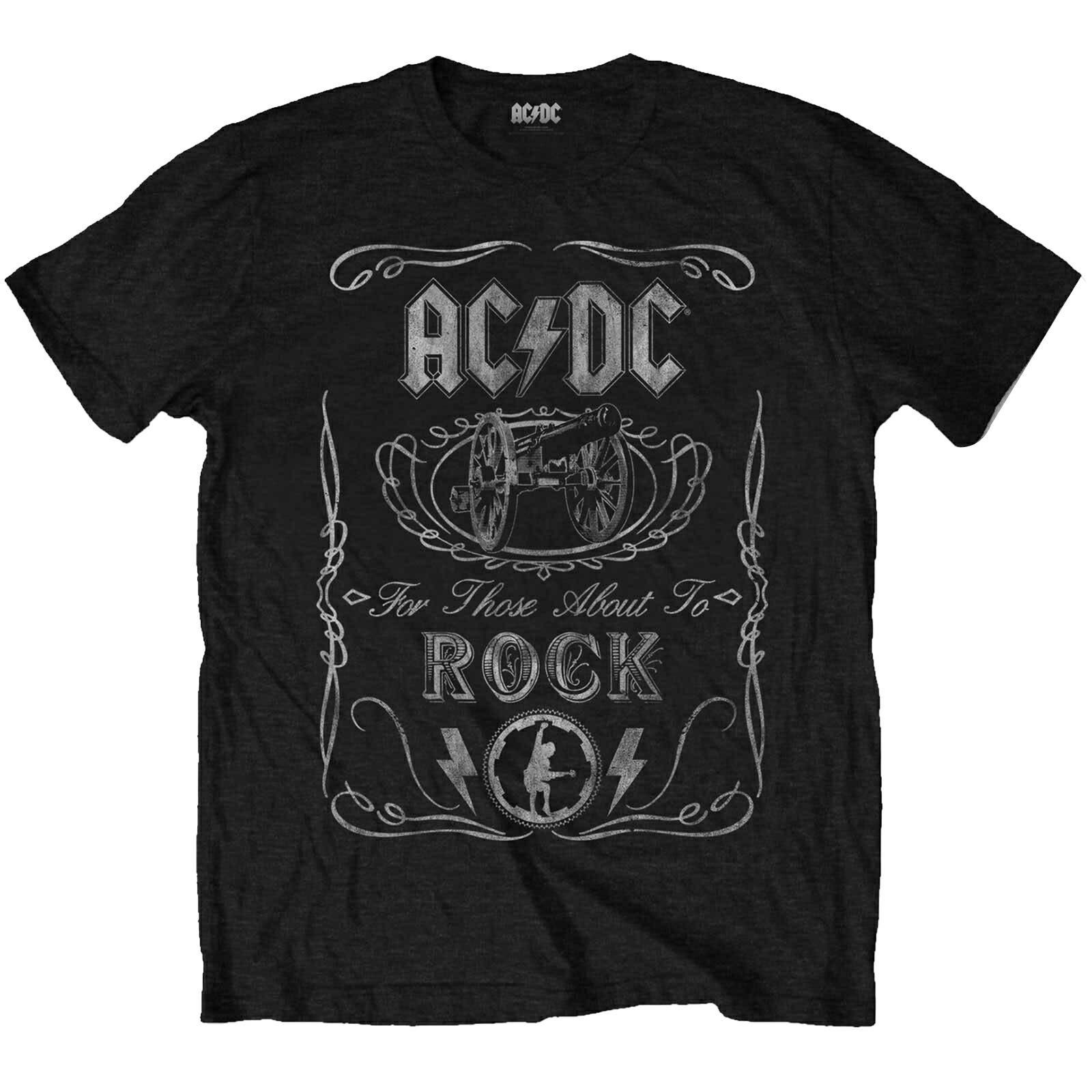 (エーシー・ディーシー) AC/DC オフィシャル商品 キッズ・子供 Cannon Swig ビンテージ風 Tシャツ コットン 半袖 トップス 【海外通販】