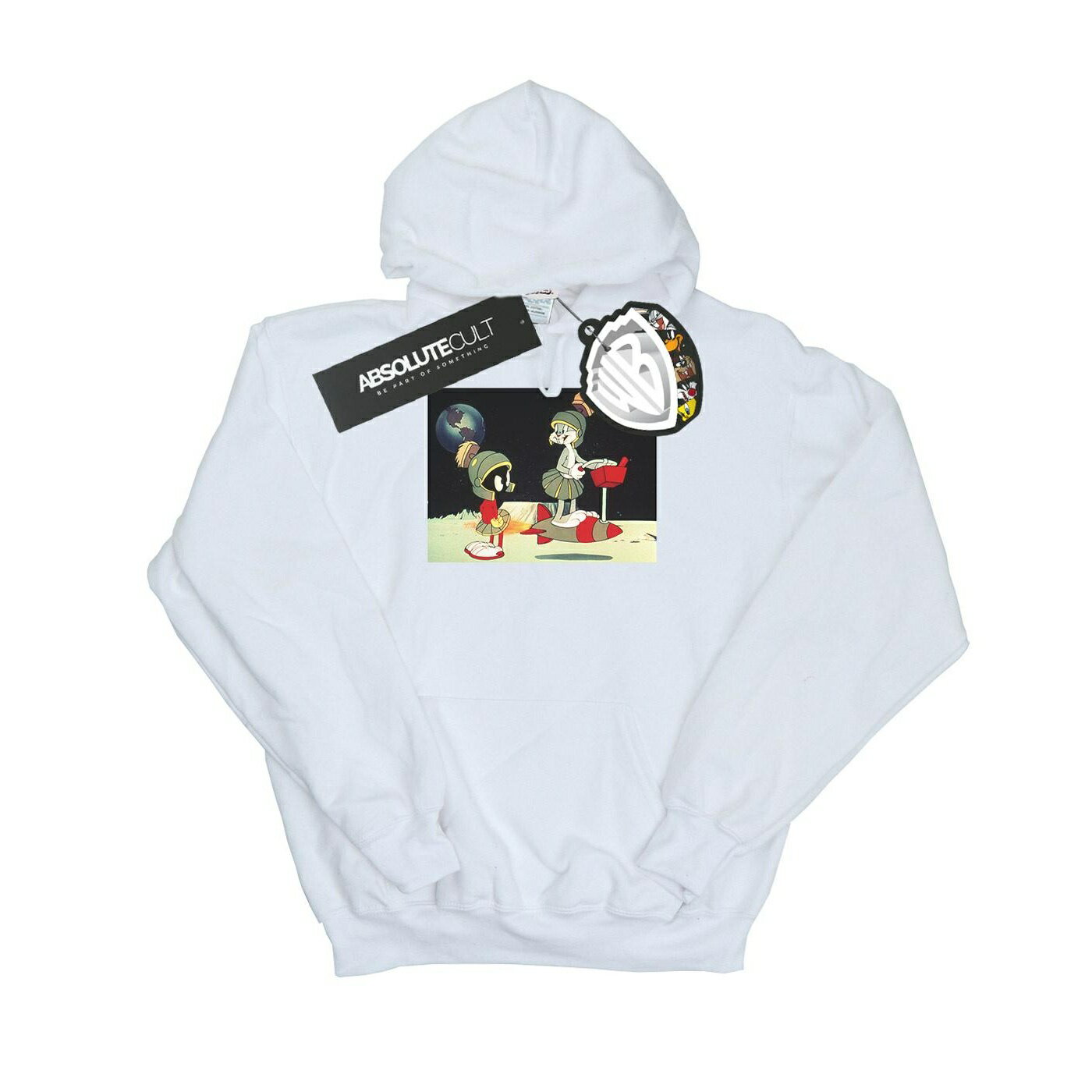 (ルーニー・テューンズ) Looney Tunes オフィシャル商品 メンズ Bugs Bunny Spaced パーカー フード付き トレーナー 【海外通販】
