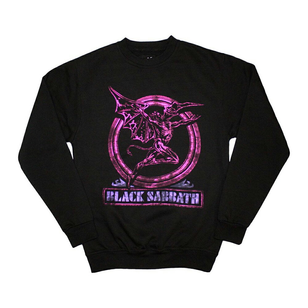(ブラック・サバス) Black Sabbath オフィシャル商品 ユニセックス Neon Pink Henry トレーナー オーバーサイズ 長袖 トップス 