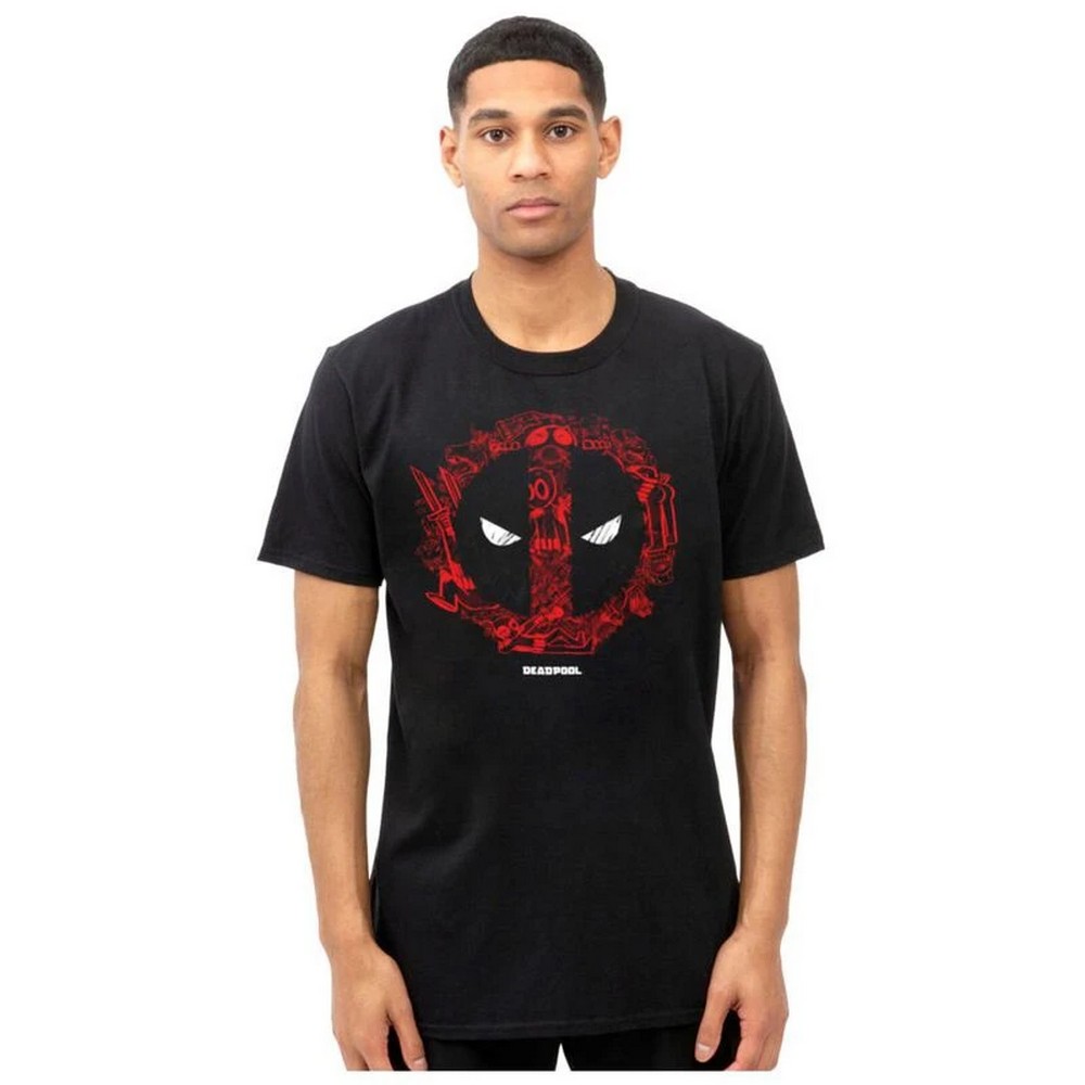 (デッドプール) Deadpool オフィシャル商品 メンズ Doodle Tシャツ ロゴ 半袖 トップス 【海外通販】