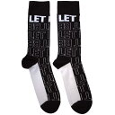 (ビートルズ) The Beatles オフィシャル商品 ユニセックス Let It Be Text 靴下 アウトライン リピート柄 ソックス (1足組) 【海...