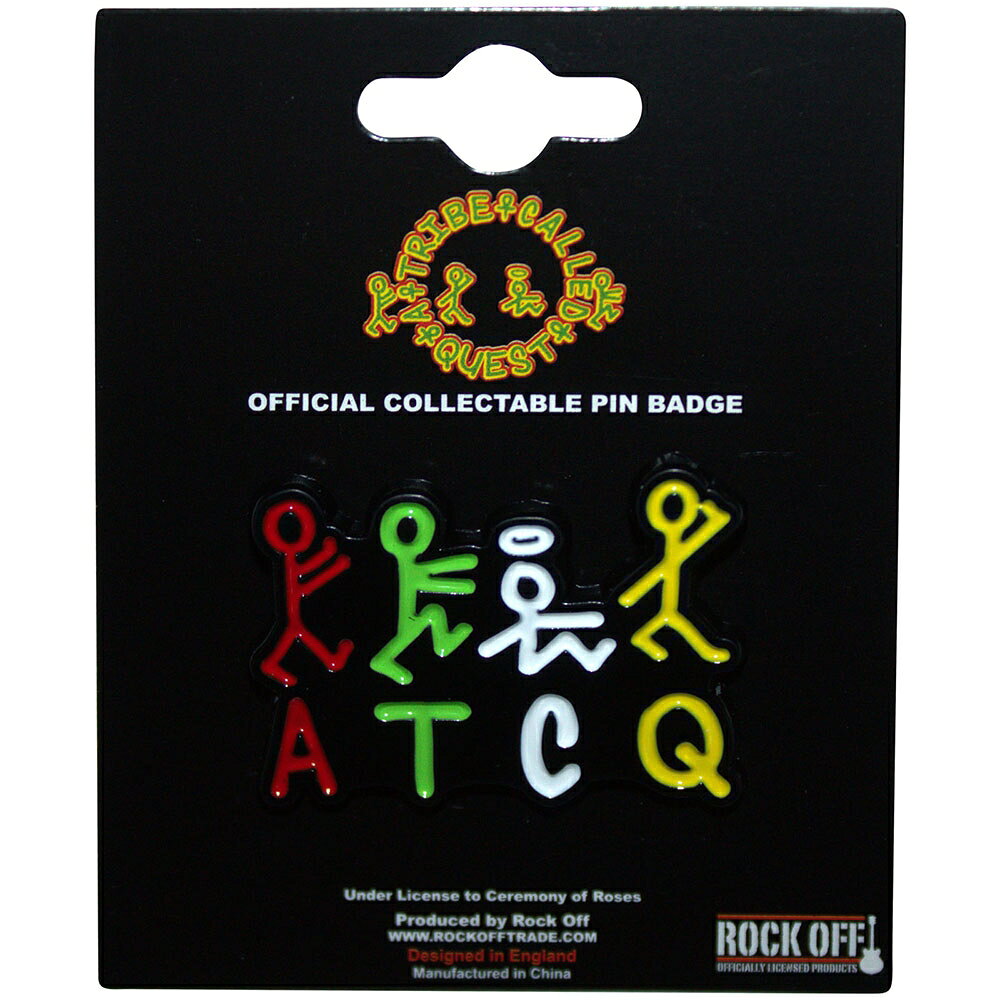 (ア・トライブ・コールド・クエスト) A Tribe Called Quest オフィシャル商品 Logo スティックフィギュア バッジ 【海外通販】