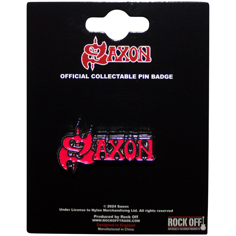 (サクソン) Saxon オフィシャル商品 Logo バッジ 【海外通販】