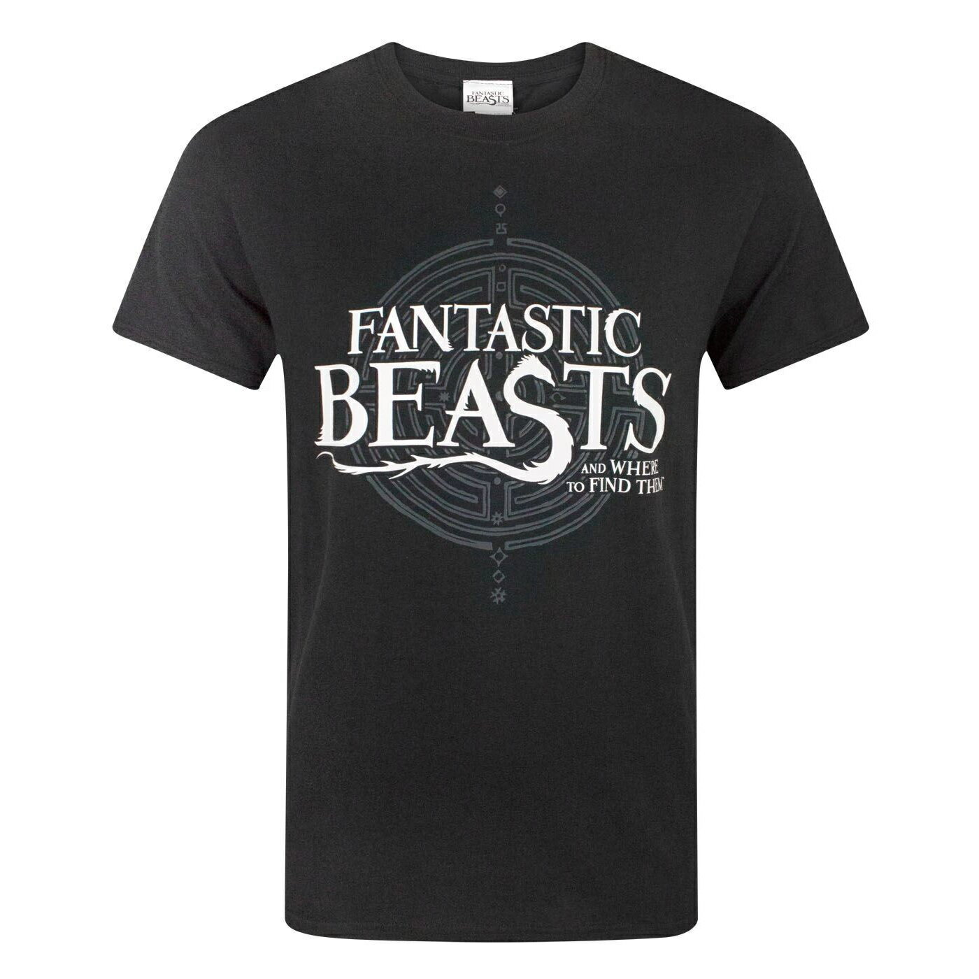 (판타스틱·비스트와 마법사의 여행) Fantastic Beasts 공식 상품 맨즈 로고 T셔츠 반소매 탑스[해외 통판]