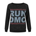 (アンプリファイド) Amplified オフィシャル商品 レディース Run DMC ロゴ スペックル トレーナー 長袖 トップス 【海外通販】