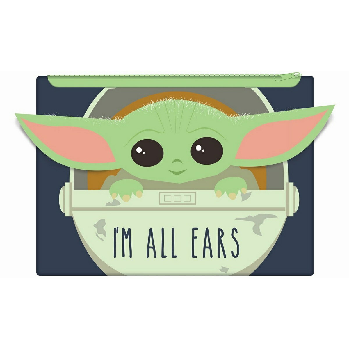 (スター・ウォーズ) Star Wars オフィシャル商品 マンダロリアン Im All Ears ペンシルケース 筆入れ 【海外通販】
