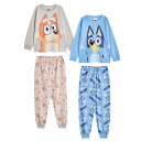 (ブルーイ) Bluey オフィシャル商品 キッズ・子供 キャラクター パジャマ 長袖 上下セット (2セット) 【海外通販】