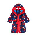 (スパイダーマン) Spider-Man オフィシャル商品 キッズ・子供 ボーイズ バスローブ 全面柄 フード付き ガウン 【海外通販】