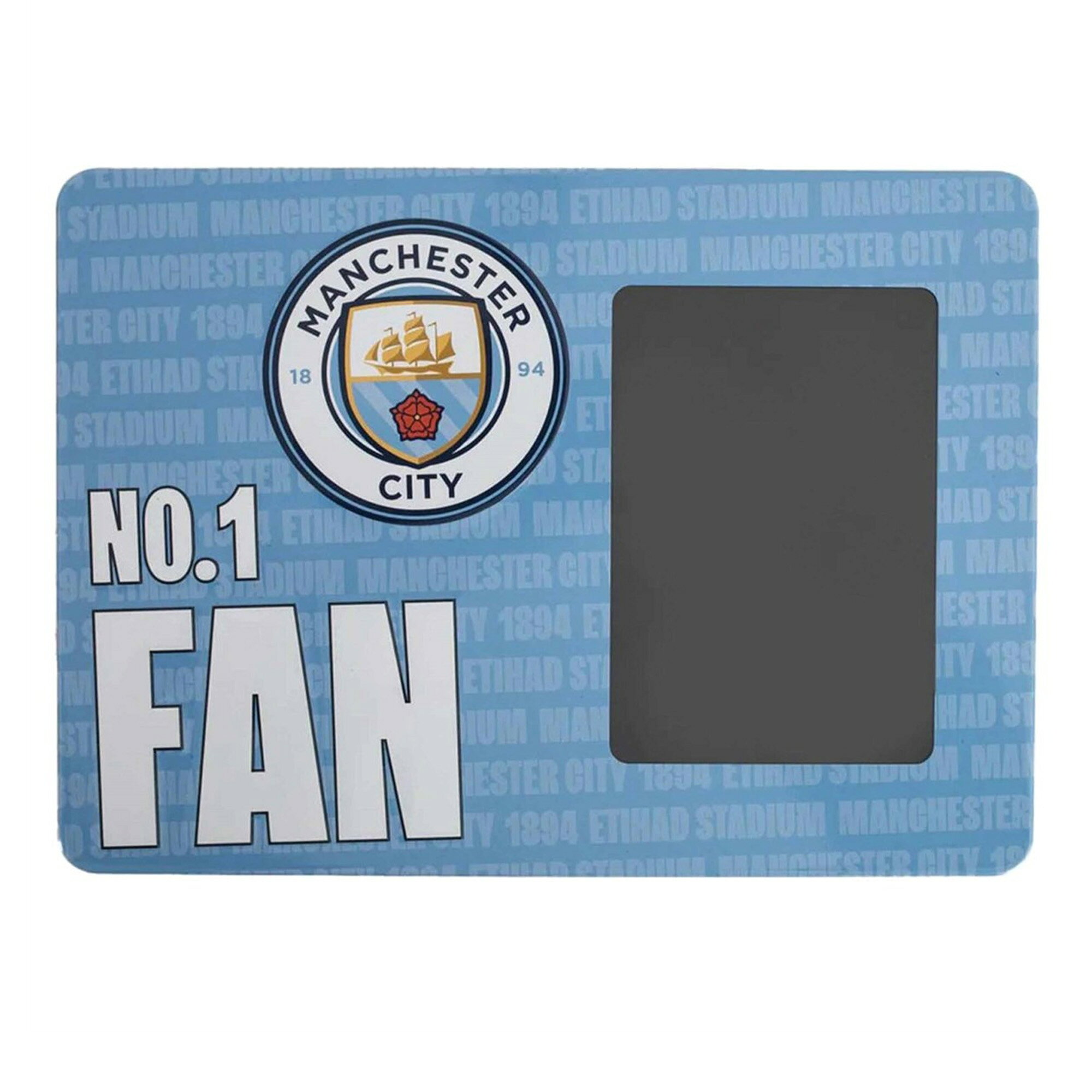 マンチェスター・シティ フットボールクラブ Manchester City FC オフィシャル商品 No.1 Fan メタル エンボス加工 フォトフレーム 【海外通販】