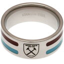 ウェストハム・ユナイテッド フットボールクラブ West Ham United FC オフィシャル商品 カラーストライプ リング 指輪 【海外通販】