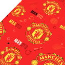 マンチェスターユナイテッド フットボールクラブ Manchester United FC オフィシャル商品 テキスト ギフトラップ 包装紙 (2枚組) 【海外通...