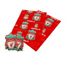 リバプール・フットボールクラブ Liverpool FC オフィシャル商品 テキスト ギフトラップ 包装紙 (2枚組) 【海外通販】