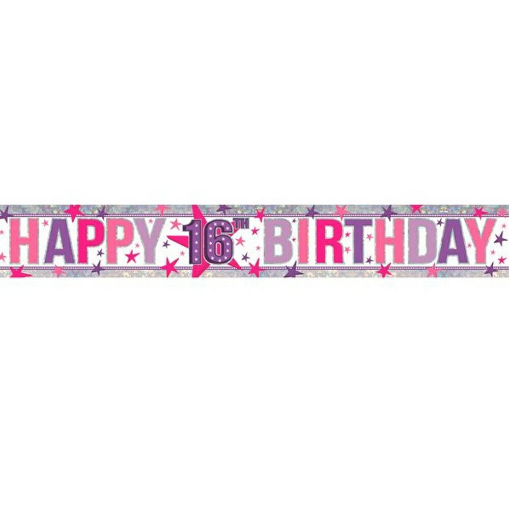 (アムスキャン) Amscan 16歳 Happy Birthday 誕生日 フォイルバナー 旗飾り デコレーション 【海外通販】