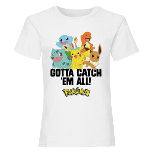 (ポケモン) Pokemon オフィシャル商品 キッズ・子供 ボーイズ Group Gotta Catch Em All Tシャツ 半袖 カットソー トップス 【海外通販】