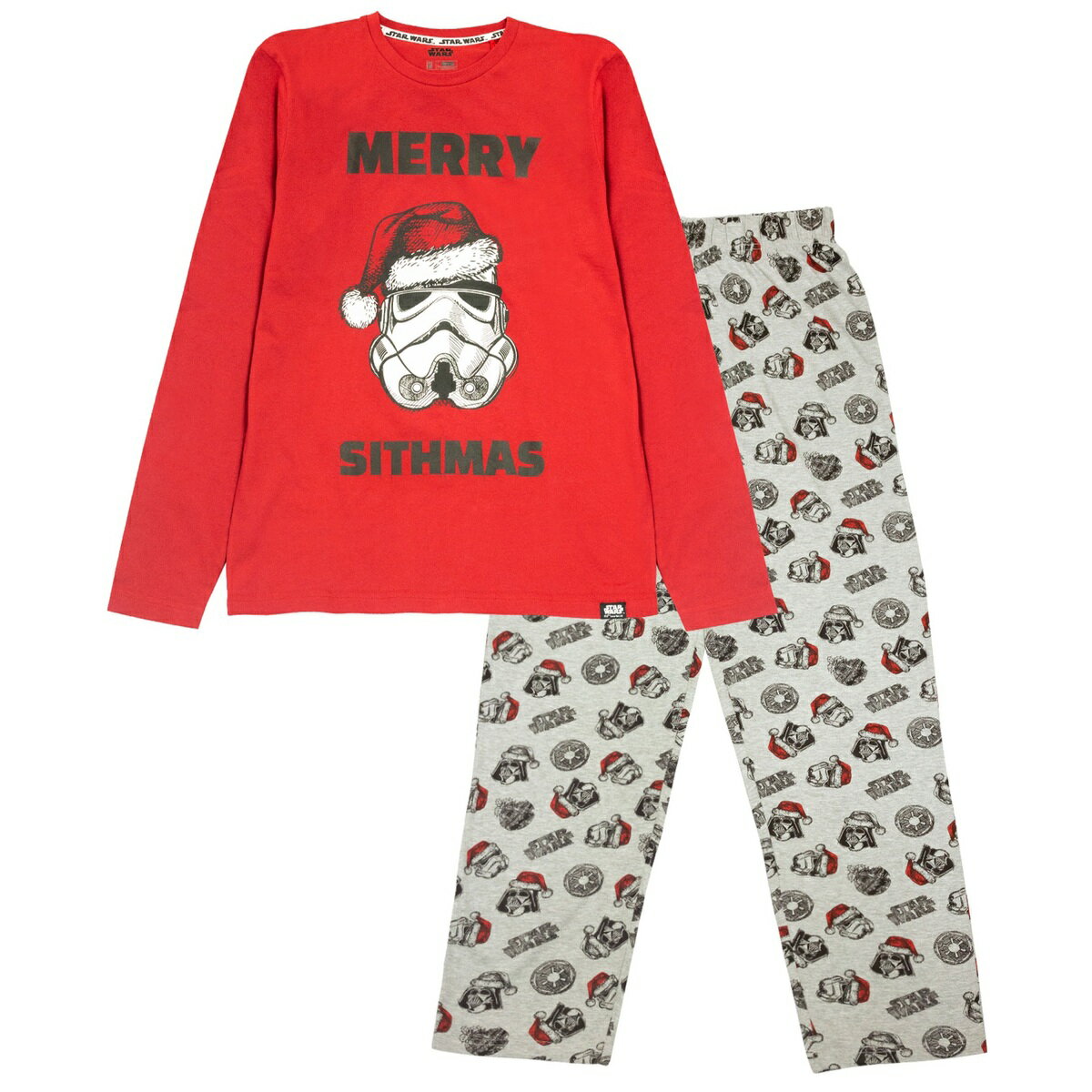 (スター・ウォーズ) Star Wars オフィシャル商品 メンズ Merry Sithmas クリスマス パジャマ 長袖 上下セット 【海外通販】