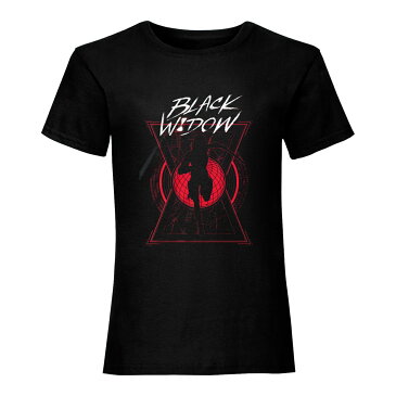 (マーベル) Marvel オフィシャル商品 レディース Black Widow シルエット ボーイフレンド Tシャツ 半袖 カットソー トップス 【楽天海外直送】