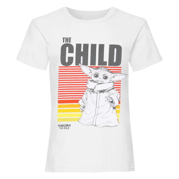 (スター・ウォーズ) Star Wars オフィシャル商品 キッズ・子供 ガールズ マンダロリアン The Child Mono Sketch Tシャツ 半袖 カットソー トップス 【海外通販】