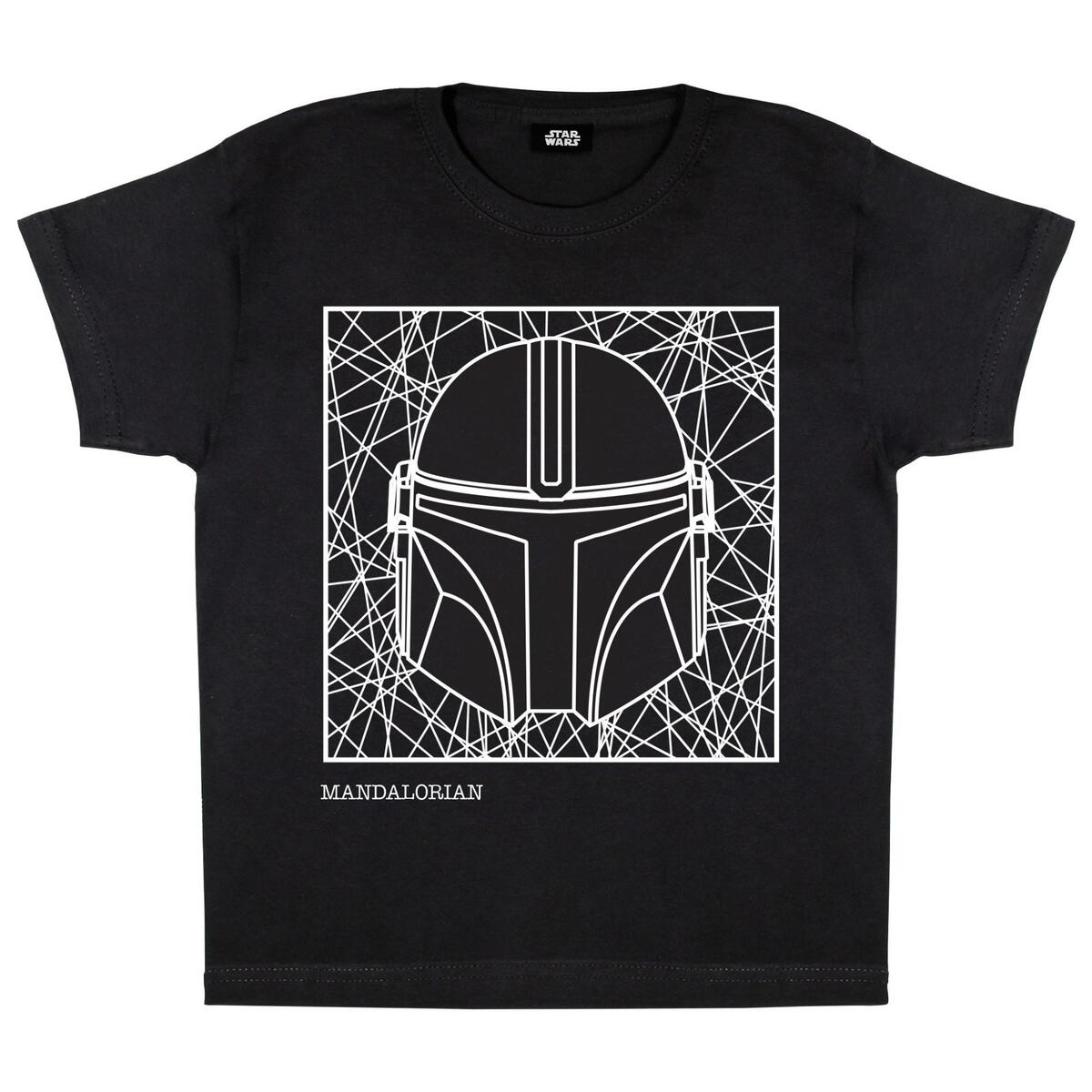 (スター・ウォーズ) Star Wars オフィシャル商品 キッズ・子供 ガールズ マンダロリアン Line Drawing Helmet Tシャツ 半袖 カットソー トップス 【海外通販】