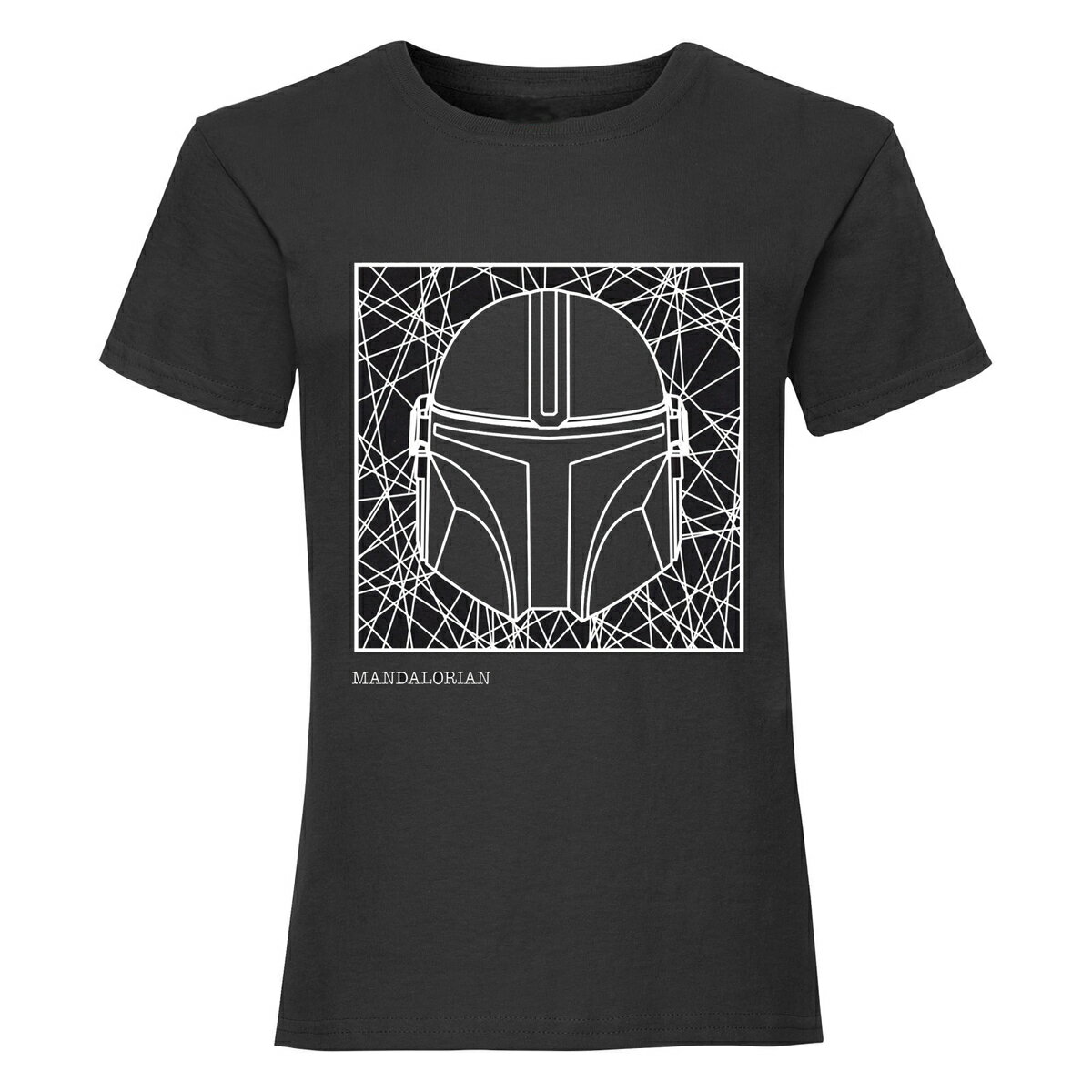 (スター・ウォーズ) Star Wars オフィシャル商品 キッズ・子供 ガールズ マンダロリアン Line Drawing Helmet Tシャツ 半袖 カットソー トップス 【海外通販】