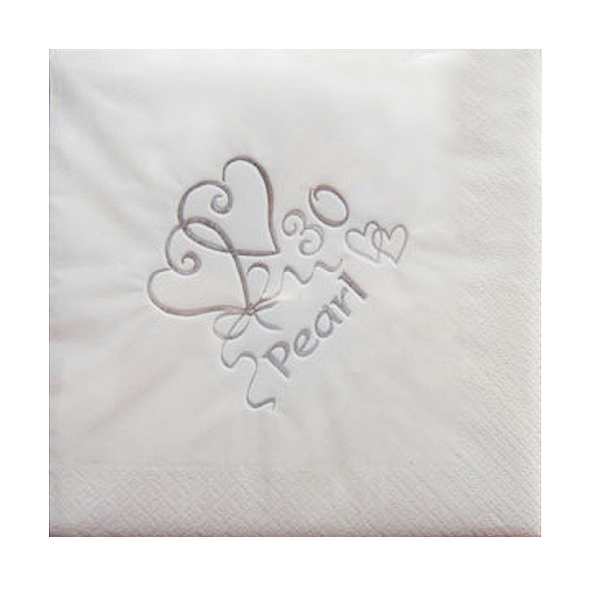 (エヌ・ピー・ケー) NPK 結婚30周年記念 30th Anniversary 真珠婚式 プリント ペーパーナプキン (15枚入) 【海外通販】