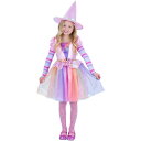 (スミッフィーズ) Smiffys ハロウィン コスプレ・仮装用 キッズ・子供用 パステル レインボー 魔女 コスチュームセット 女の子 【海外通販】