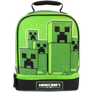 (マインクラフト) Minecraft キッズ・子供 ダブル クリーパー ランチバッグ お弁当箱入れ かばん 【海外通販】