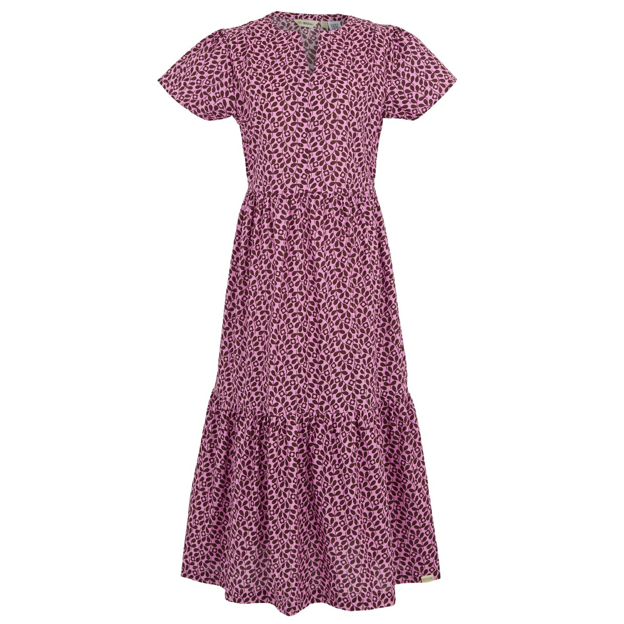 (レガッタ) Regatta レディース Orla Kiely Jasmine 花柄 ティアードスカート ミディ 半袖 ワンピース 【海外通販】