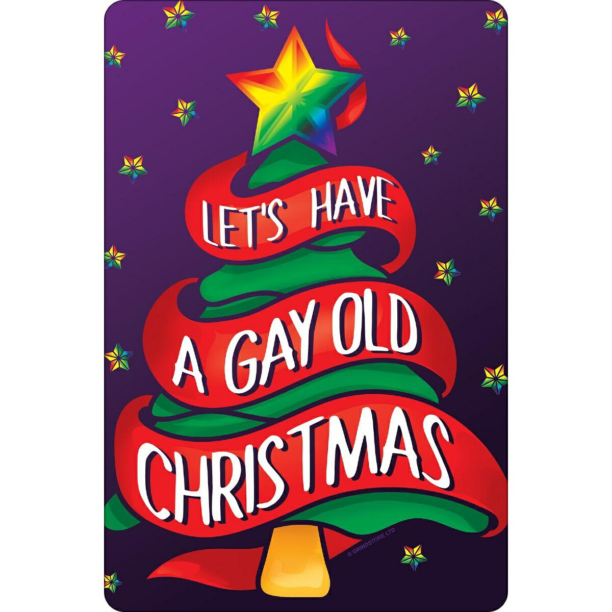 (グラインドストア) Grindstore オフィシャル商品 Lets Have A Gay Old Christmas メタルプレート ブリキサイン 【海外通販】