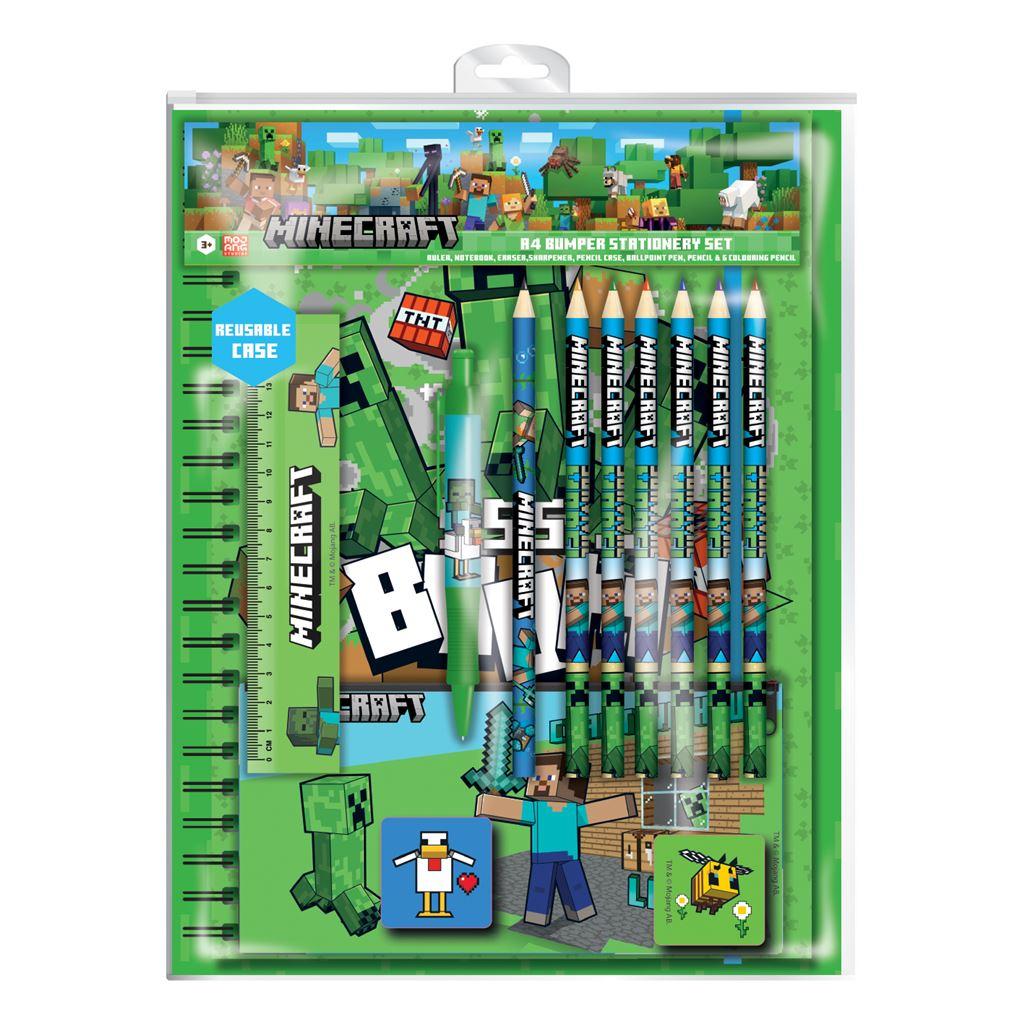 (マインクラフト) Minecraft オフィシャル商品 A4 ペン ステーショナリー セット 【海外通販】