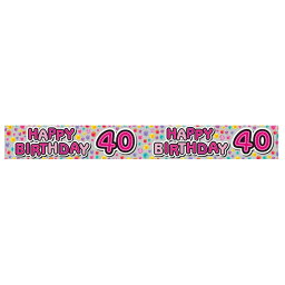 (エクスプレッション・ファクトリー) Expression Factory 40歳 Happy Birthday 誕生日 フォイルバナー 旗飾り デコレーション 【海外通販】