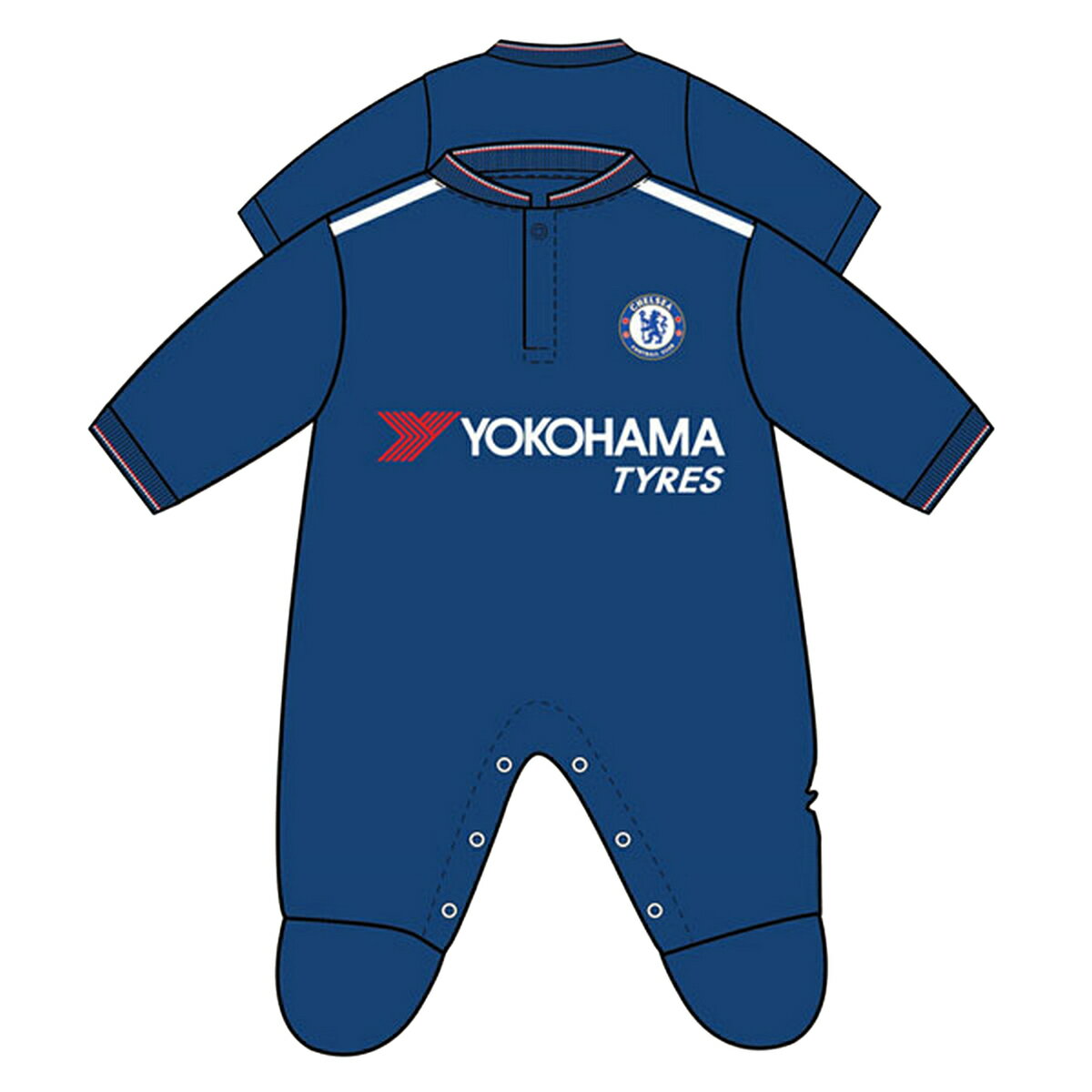 チェルシー フットボールクラブ Chelsea FC オフィシャル商品 赤ちゃん・ベビー用 ボディースーツセット ロンパース (1枚入) 【海外通販】