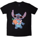 (リロ・アンド・スティッチ) Lilo & Stitch オフィシャル商品 ユニセックス スティッチ Tシャツ パイナップル 半袖 トップス 【海外通販】