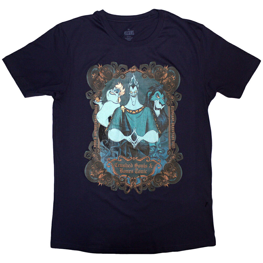 (ディズニー) Disney オフィシャル商品 ユニセックス Villains Crushed Souls Tシャツ 半袖 トップス 